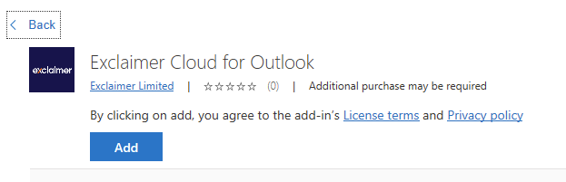 Exclaimer for Outlook listing
